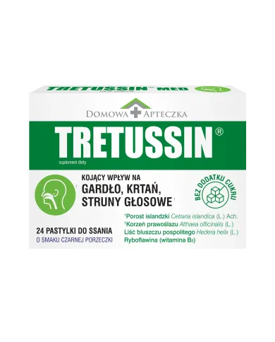 Tretussin pastylki na gardło z porostem islandzkim