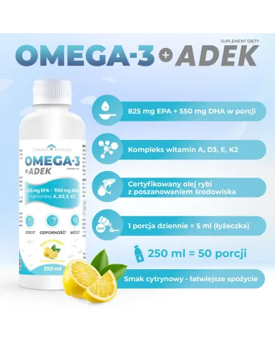 Omega 3 ADEK – kwasy omega-3 z witaminami A, D, E, K