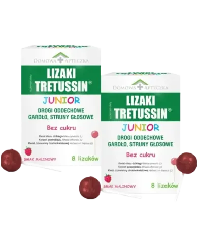 Lizaki Tretussin Junior – zestaw 2 szt. na gardło