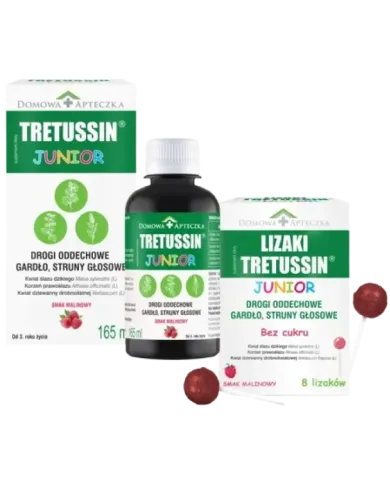 Tretussin Junior syrop + Lizaki – zestaw dla dzieci