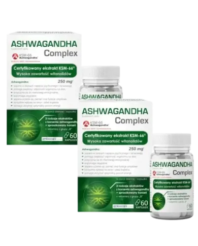 Ashwagandha Complex – zestaw 2x 60 kapsułek