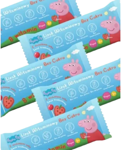 Lizak Peppa truskawkowy – zestaw 5 szt.