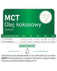 MCT Olej Kokosowy Esencja Natury – energia i metabolizm