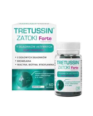 Tretussin Zatoki Forte – na zatoki i drożność nosa