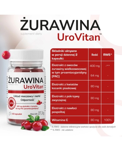 Żurawina UroVitan – ochrona układu moczowego | Outlet