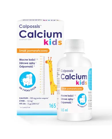 Calpossis Calcium Kids – syrop z wapniem i D3 dla dzieci | Outlet